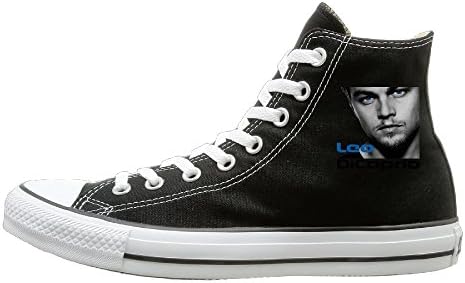JHGG Leonardo Dicaprio Poster High Top Sneakers Canvas Shoes Fashion Sneakers Shoes Fashion Unisex Style Size 40