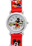 TimerMall OEM - Montre Enfants - Quartz - Caoutchouc - DisneyMickey en caoutchouc rouge Bracelet Enfants analogi