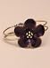Purple Enamel Daisy Gold Bangle IN2087