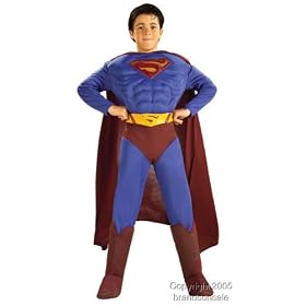 Child's Deluxe Superman Returns Halloween Costume (Size: Small 4-6)