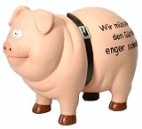 Sparschwein - wir müssen den Gürtel enger schnallen