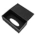 HOMETEK Luxury PU Leather Rectangular Tissue Box Holder Cover Case Tray Pumping for Home Office Car Automotive Black