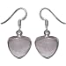 Silver Antique Earrings Rosequartz Gemstone Jewelry 1.25 inches (erg099)