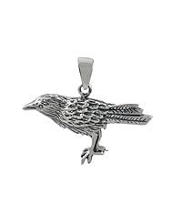 Sterling Silver Raven Pendant