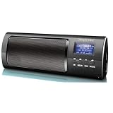 SimplyVibe SV X6U1 Black Rechargeable FM MP3 Player and Portable Speakers w DSP Bass for iPad 2 iPod iPhone 4S Laptops Mac PC and Mobile Devices Li Ion Battery Accepts USB Drives and SD Cards Electronics portable speaker