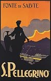 WATER SAINT ST. PELLEGRINO FONTE DI SALVTE EUROPE ITALY ITALIA SMALL VINTAGE POSTER REPRO