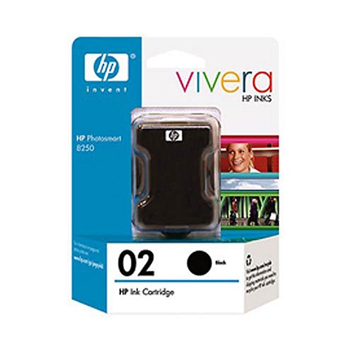 HP 02 Black Printer Cartridge (C8721WN)