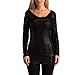 Ed Hardy Long Sleeve Scoop Neck Tunic-Black Snakeskin