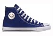 Chuck Taylor All Star Hi Top Custom with Metallic Smiley