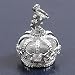 Crown-Shaped Pendant - Sterling Silver - 25 mm Height
