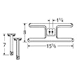 H-Shaped Twin Stainless Steel Burner with Straight Venturi for Arkla and Charmglow Grills