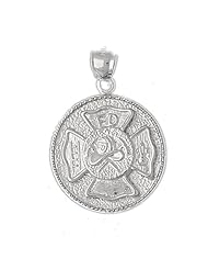 Clevereves 14K White Gold Pendant Fire Fighting 11.4 - Gram(s)