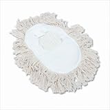 Wedge Dust Mop Head, Cotton, White