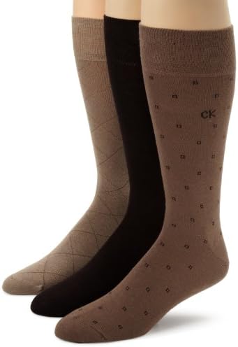 Calvin Klein Men's 3 Pack Fashion Geometric Socks