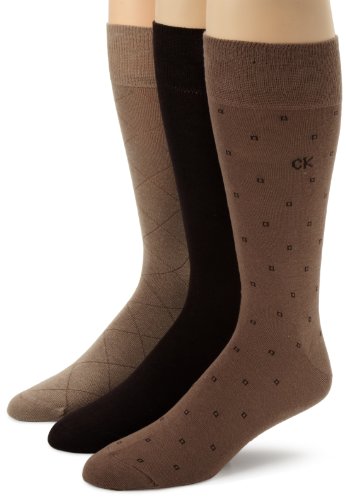Calvin Klein Men's 3 Pack Fashion Geometric Socks