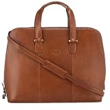 Cognac Tony Perotti Classic 17 Zip-Around Laptop Bag