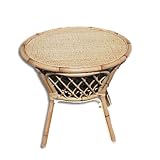 Reformation New Small Woven Cane Rattan Wicker End Lamp Table g