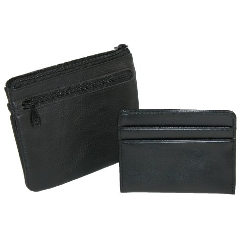 Buxton Womens ID Coin/Card Case (Black)