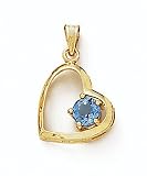 14K 6MM Bl Topaz Heart Pend - GH15882