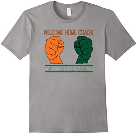 U of Miami Welcome Home Coach Give 'Em Hell Canes JVP B125 - Male 2XL - Slate