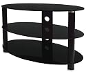 Black Curved Glass TV Stand for LED/Plasma/LCD TVs up to 37 inch