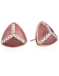 Jewelry: Fossil Pyramid Pink Earrings - Fossil