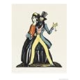 Mr. and Mrs Mantalini, Mr. Mantalini is a Shiftless Idler Art Giclee Poster Print by Claud Lovat Fraser, 18x24
