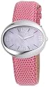 Joy By Joy JW514 Ladies Ovalados Watch with Gentle Pink Mother of Pearl Dial and Shocking Pink Genuine Leather Strap