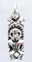Small Polynesian Tiki Charm in Sterling Silver, #11525
