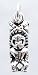 Small Tropical Three Dimensional Polynesian Tiki Charm in Sterling Silver, #11525