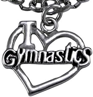 Gymnastics Charm Bracelet - Beautifully Detailed Silver Tone Charm Bracelet with Five Charms on Lobster Clasp Chain - Perfect Gift for Gymnastics Girls - Includes Jewelry Gift Box