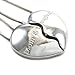 SoulBreezeCollection Mother Daughter Heart Necklace Pendant Charm Engraved for Mom