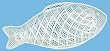 White Hand Made Ceramic Open Weave Pottery Long Fish Plate 16" x 7" x 1.5"