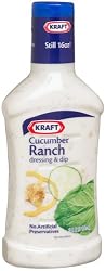 Kraft Cucumber Ranch Dressing & Dip, 16-Ounce Plastic Bottles (Pack of 6)