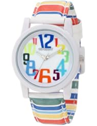 Sprout Womens ST/5508MPMT Colorful Dial Tyvek Strap Bio-Degradable Watch