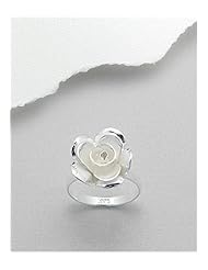 Flower Ring In 92.5 Sterling Silver