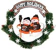 Cleveland Browns 20" Team Snowman Wreath - Football Sports Merchandise