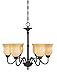World Imports Lighting 5446-99 Saxon 6-Light Chandelier, Wrought Iron