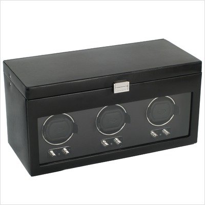 Wolf Designs 270502 Heritage Module 2.1 Triple Watch Winder with Cover and Storage