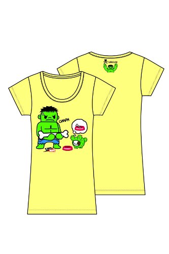  Tokidoki X Marvel BIG Bone Incredible Hulk Yellow Women's T-shirt