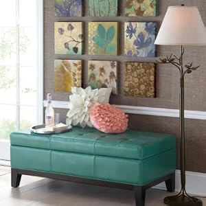 Lauren Storage Ottoman - Camel - Grandin Road