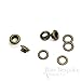 Set of 144, Size #00 Grommets (9.5mm), Antique Brass Color