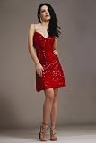 Red Sequined Short Prom Dresses by Jovani