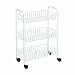 Wire World 3-Tier Rolling Cart, White