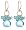 14k Yellow Gold Blue Topaz Briolette Drop and Apatite Beaded Earrings