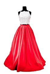  Beaded Open-Back Applique Lace Satin Floral Print Spaghetti Strap Prom Dress  With Ruffles