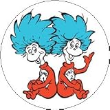 DR SEUSS Suess - THING 1 and THING 2 - Logo Symbol 1.25