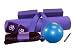 GoGo Purple Yoga Kit with Sticky Mat, Blocks, Strap, Mat Bag, Ball, Pump & Yoga Wristbands