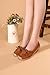 SUNROLAN Women's Suede Leather Lace-Up Slip-On Loafers Moccasins Work Flat Shoes
