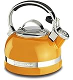 KitchenAid KTEN20SBDO 2.0-Quart Kettle with Full Stainless Steel Handle and Trim Band - Mandarin Orange